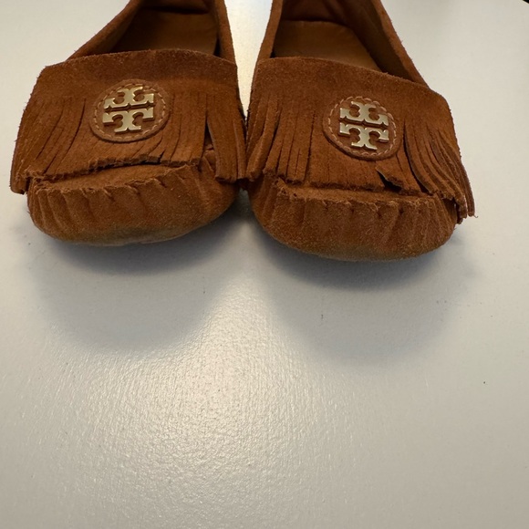Tory Burch Brown Suede Fringe Moccasins - Picture 4 of 9
